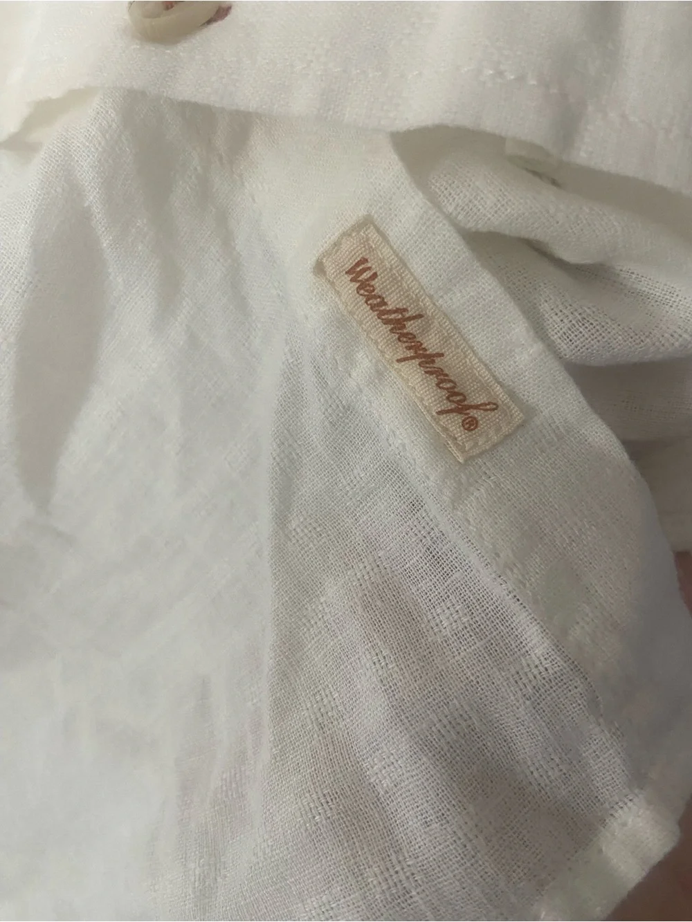 Weatherproof Bright White Washable Linen Button-Down Shirt - Men’s - Picture 6 of 7